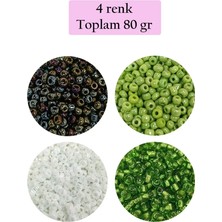 Die Grup Dökme Cam Kum Boncuk (8/0) 3 mm - 4 Renk - Toplam 80 Gram - BNC418