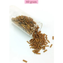 Die Grup Uzun Boru Kesme Boncuk Çap 2mm Uzunluk 10 mm - 60 Gram - Gold - BNC287