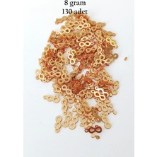 Die Grup Oya Abiye Bileklik Kolye Pleksi Metalik Plastik Pul Altın Renk 8 Gram 130 Adet - BNC487