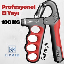 Profesyonel Sayaçlı Ayarlanabilir El Bilek Geliştirme Egzersiz Direnç Yayı Aleti 5-100 Kg El Yayı Kırmed Markalı