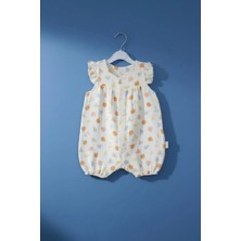 Babymet %100 Pamuk Müslin Kız Bebek Tulum – Meyve Desenli, Çıtçıtlı, Doğal&Yumuşak 