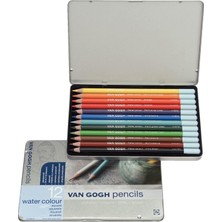 Van Gogh 12 Renk Kuru-Sulu Boya Kalem Seti Metal Kutu ile Sanatınızı Yaratın