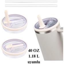 Stanley The Quencher H2.0 Flowstate Tumbler | 1.18 L 40 Oz Uyumlu Pipetli Termos Sızdırmaz Kapak Sızdırmaz Seti