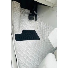 Hyundai Elantra 2002-2006 Beyaz Renk 8d Diamond Premium Kaymaz Deri Oto Paspas