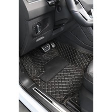 Hyundaı Tucson 2014-2021 Siyah Üzeri Bej Dikiş 8d Diamond Premium Kaymaz Deri Oto Paspas