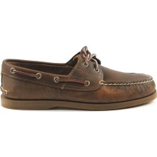 Timberland Classic Boat 2 Eye Erkek Kahverengi Deri Ayakkabı Yivli Kauçuk Taban ile Dayanıklı