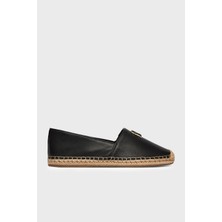 Tommy Hilfiger Deri Logolu Espadril Ayakkabı Bayan Ayakkabı FW0FW09246 Bds