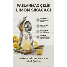 Handanca Premium Paslanmaz Çelik Limon ve Narenciye Sıkacağı - Büyük Boy,kırılmaz,ergonomik Meyve Sıkma Aleti