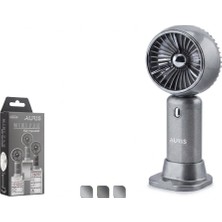 Auris ARSFN30 6 Kademeli Taşınabilir El Fanı ve Telefon Tutucu Standlı - Gri