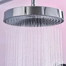 Mase Mode Solle 300 mm Oval Tepe Duş Başlığı Chrome Black