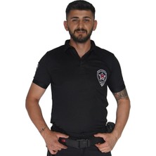 As-Teks İş Elbiseleri Siyah Güvenlik T-Shirt