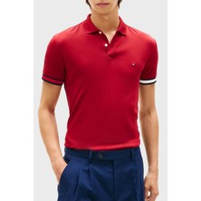 Tommy Hilfiger Pamuklu Slim Fit Düğmeli Polo Yaka T Shirt Erkek Polo Yaka T Shirt MW0MW42743 Xıt