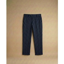 Kastrioti Old Money Bağcıklı Beli Lastikli Krep Relax-Fit Pantolon