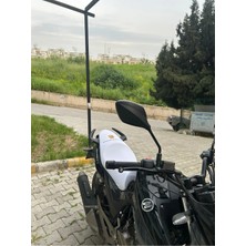 Vizyontek Mondial Drift L Uyumlu Baskılı Motosiklet Sele Koltuk Kılıfı Beyaz Renk
