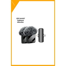 Esplendor Kablosuz Yaka Mikrofon Seti 2'li Video Podcast Vlog Çekimi