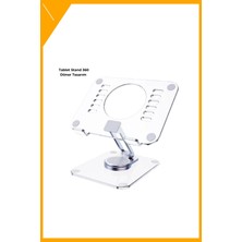 Esplendor Katlanabilir Tablet Standı Ayarlanabilir Şeffaf Tasarım Kaymaz Taban