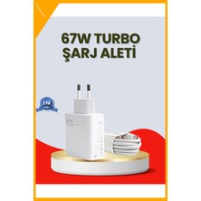 Esplendor 67W Çift Çıkışlı Hızlı Şarj Adaptörü Type-C Lightning Kablo Dahil