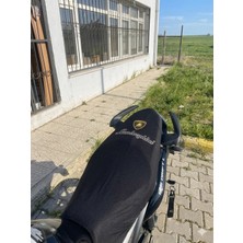 Vizyontek Mondial Drift L Uyumlu Baskılı Motosiklet Sele Koltuk Kılıfı Siyah Renk