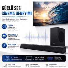 Samsung 300W Güçlü Dolby Audio ve Dts Virtual x Destekli Soundbar Optik USB Bluetooth Tv Telefon Uyumlu Ev Sinema Sistemi