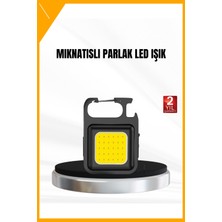 Esplendor Anahtarlık Fener Cob LED Şarjlı 4 Modlu Manyetik Standlı
