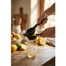 Handanca Gıda Ile Temasa Uygun , Metal Döküm , Pasyapmaz , Limon ve Narenciye Sıkacağı Siyah