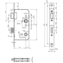 Lockway Assa Abloy Wc Tipi Gömme Kilit N1001