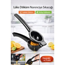 Handanca Lüks Döküm Limon Portakal Narenciye Sıkacağı Paslanmaz Siyah Dayanıklı Çok Pratik Mutfak Aleti