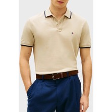 Tommy Hilfiger % 100 Pamuk Regular Fit Düğmeli Polo Yaka T Shirt Erkek Polo Yaka T Shirt MW0MW42748 Rbt