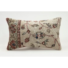 Kilim Wholesale El Yapımı Kilimden Yapılmış Vintage Kırlent Kılıfı, Yün, 30X50 cm
