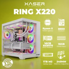 Xaser Ring X220 Ryzen 5 7500F 16GB Ddr5 Ram 1tb M.2 Nvme SSD 16GB RX9070 Masaüstü Oyuncu Bilgisayarı