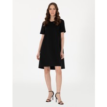 Pierre Cardin Kadın Siyah Regular Fit Örme Elbise 50308246-VR046