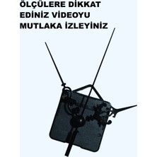Cnr Shop Saat Mekanizması 14 mm Şaft Boyu Saat Motoru Sessiz Çalışır Akar Akrep Yelkovan Saniye (Askılı)