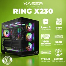 Xaser Ring X230 Ryzen 5 7500F 32GB Ddr5 Ram 1tb M.2 Nvme SSD 16GB RX9070 Masaüstü Oyuncu Bilgisayarı