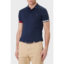 Tommy Hilfiger Pamuklu Slim Fit Düğmeli Polo Yaka T Shirt Erkek Polo Yaka T Shirt MW0MW42743 Dcc