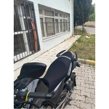 Vizyontek Mondial Drift L Uyumlu Baskılı Motosiklet Sele Koltuk Kılıfı Siyah Renk