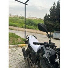 Vizyontek Mondial Drift L Uyumlu Baskılı Motosiklet Sele Koltuk Kılıfı Beyaz Renk