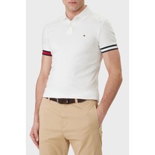Tommy Hilfiger Pamuklu Slim Fit Düğmeli Polo Yaka T Shirt Erkek Polo Yaka T Shirt MW0MW42743 Ybr