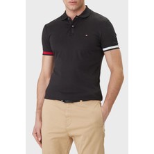 Tommy Hilfiger Pamuklu Slim Fit Düğmeli Polo Yaka T Shirt Erkek Polo Yaka T Shirt MW0MW42743 Bds