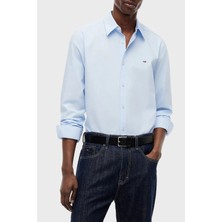 Tommy Jeans Pamuklu Regular Fit Logolu Klasik Yaka Uzun Kollu Gömlek Erkek Gömlek DM0DM22026 C3Q