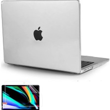 Hk Teknoloji Macbook Neo 13 Inç A3404 A18 Pro Işlemcili Parlak Şeffaf Doku Kılıf Hardcase Kılıf +Ekran Koruyucu 2 Li Set 2026 Model