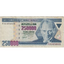 Banknoting 7. Emisyon 3. Tertip 250.000 Lira F21 Çok Temiz(-)