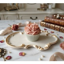 My Balli Store Dekoratif Tabaklı Cupcake Soya Mum