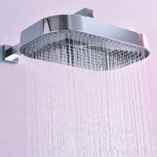 Mase Mode Dame 200 * 325 mm Tepe Duş Başlığı  Chrome Black