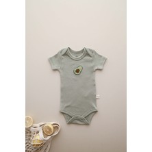 Oh La La Koala Avokado Nakışlı Çıt Çıtlı Body-Zıbın