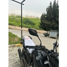 Vizyontek Mondial Drift L Uyumlu Baskılı Motosiklet Sele Koltuk Kılıfı Beyaz Renk