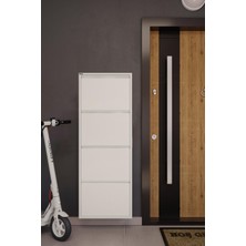 Handanca 4'lü Metal Ayakkabılık - Beyaz