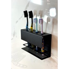 Handanca Metal Diş Fırçası Tutucu Stand Duvara Monte Edilebilir Diş Fırçalık 10X15,5X5 cm