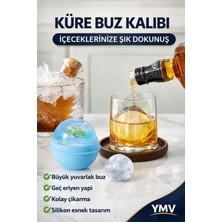 Handanca Yuvarlak Küre Buz Kalıbı Viski Kola Kahve Buz Kalıbı Bar Küre Hediyelik Şekilli Buz Kalıbı