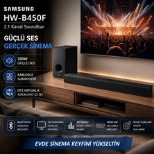 Samsung 2.1 Kanal Çevresel Ses Sunan Kablosuz Subwoofer Destekli Akıllı Bluetooth Soundbar Dolby Audio ve Dts Ses Sistemli Ev Sineması