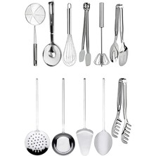 Handanca 11 Parça Sunum Hazırlama Spatula, Kepçe, Kevgir, Yemek Hazırlama Seti, Servis Maşa